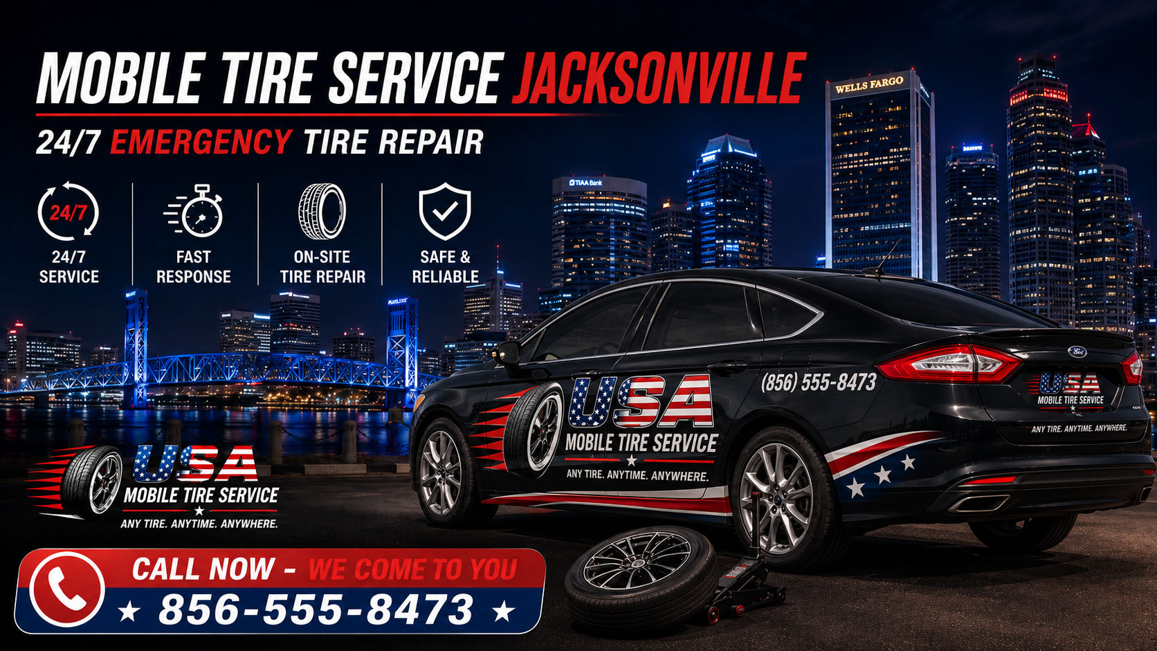 Mobile tire service banner